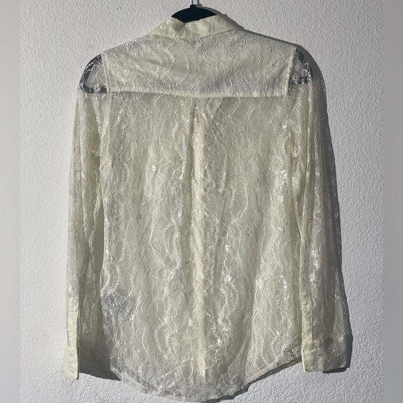 Guess Lace Woven Shirt 
Style # W23H50K1NT0 - Picture 2 of 6